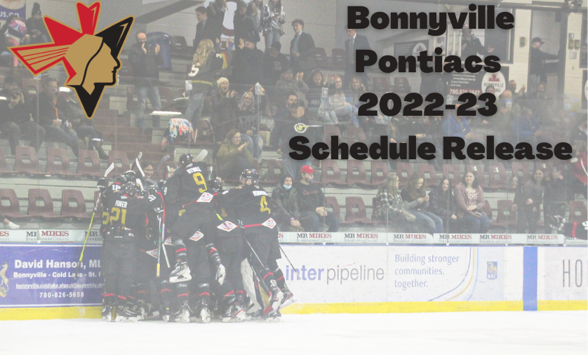 Bonnyville Pontiacs 2022-23 schedule release