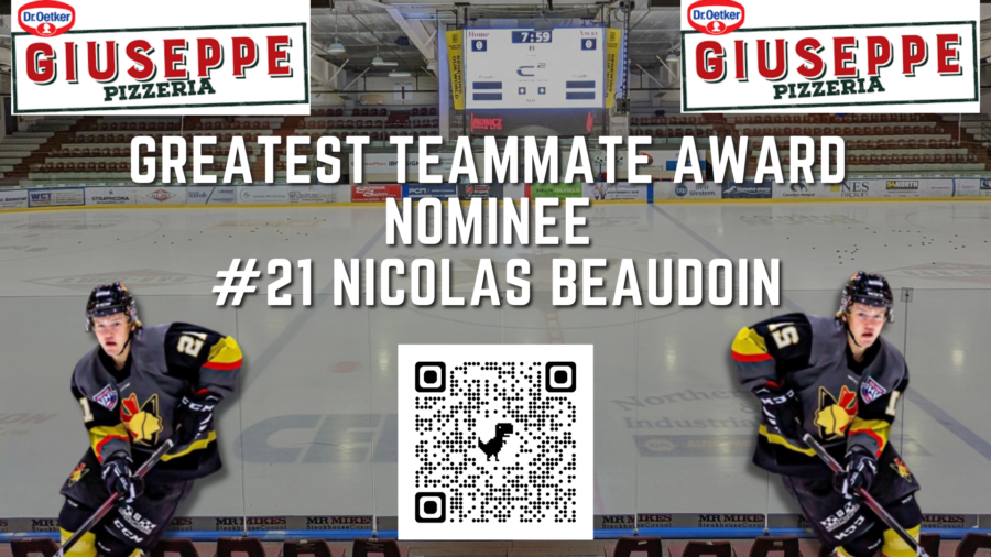 Giusepe Greatest Teammate Award Nominee – #21 Nico Beaudoin